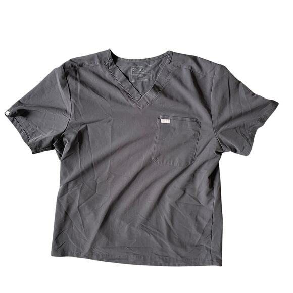 Figs Men's Leon Scrub Top in Charcoal Gray Size XXL - Picture 1 of 5